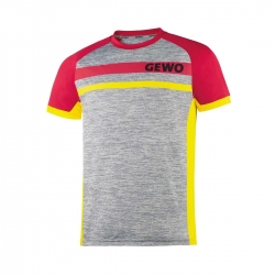 Gewo T-Shirt Fermo grijs-rood-geel * S