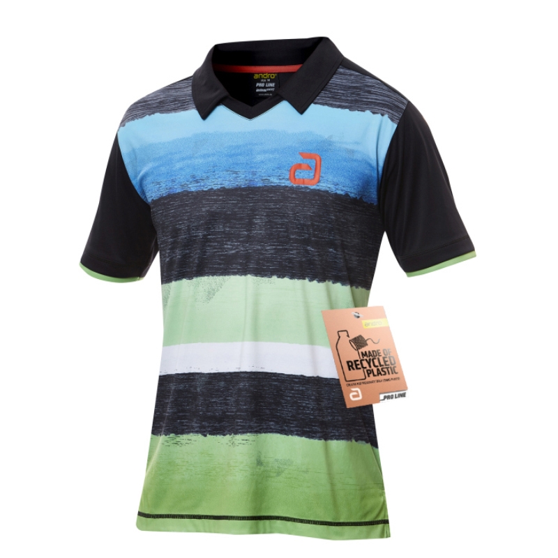 Andro Shirt Devlin zwart-groen