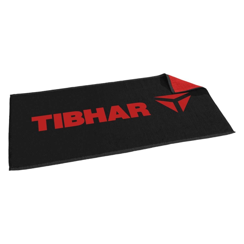 Tibhar Handdoek T zwart-rood