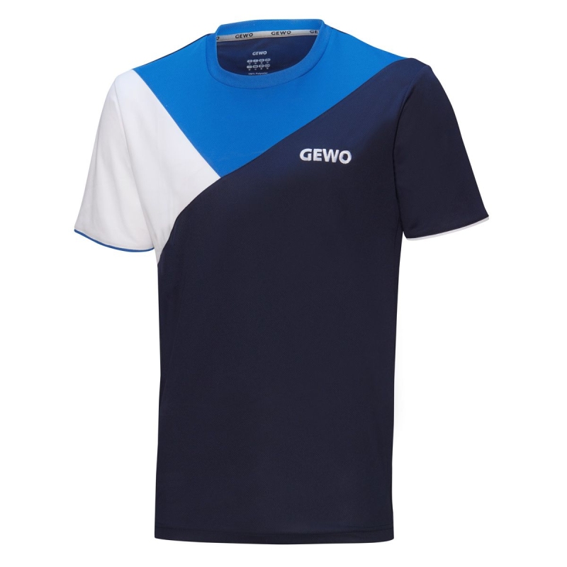 Gewo T-Shirt Toledo navy-wit-blauw