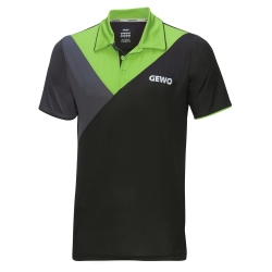 Gewo Shirt Toledo Polyester zwart-grijs-groen
