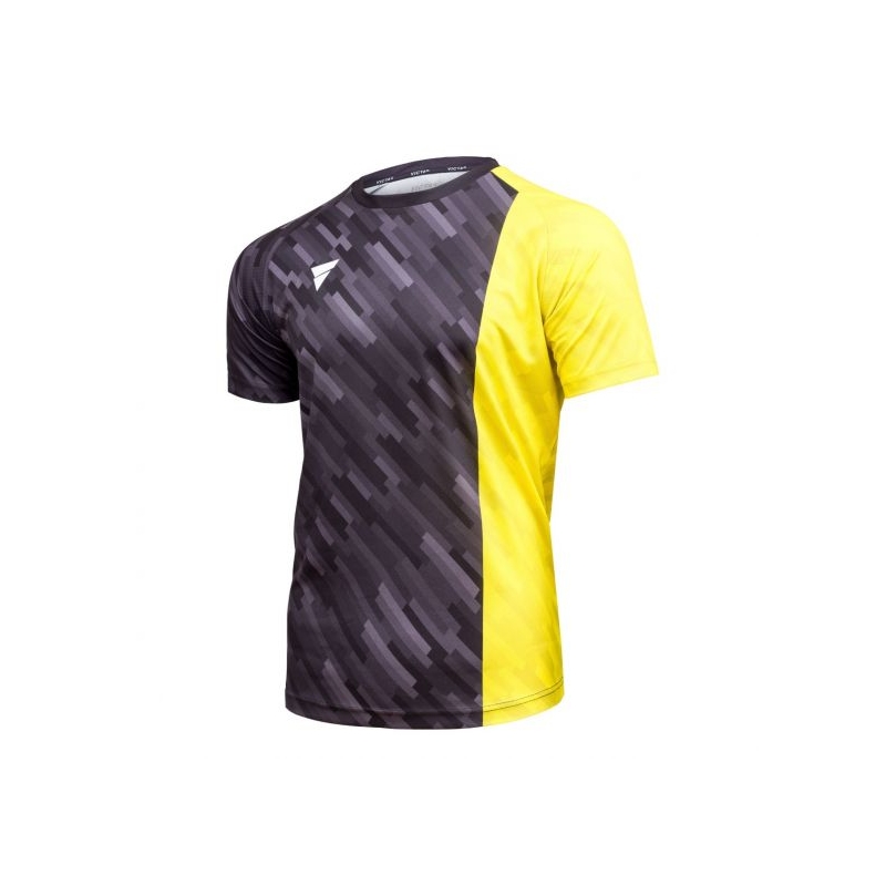 Victas V-T-Shirt 224 zwart-geel