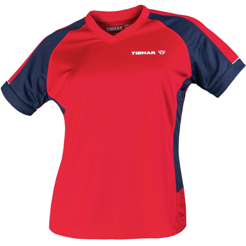 Tibhar Shirt Lady Mundo rood-navy