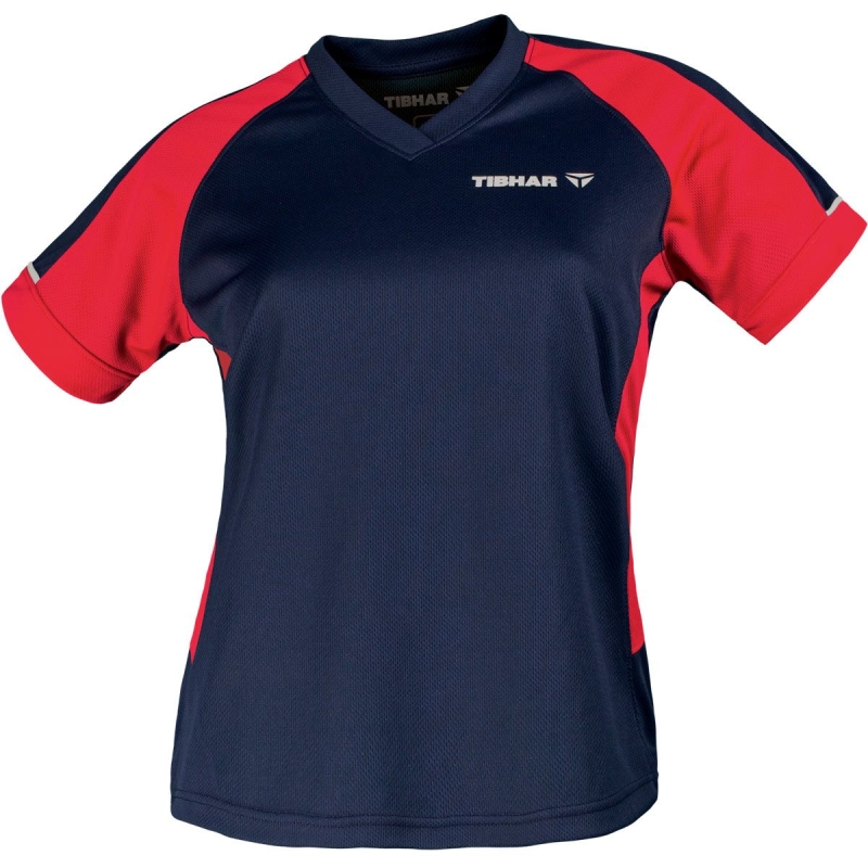 Tibhar Shirt Lady Mundo navy-rood
