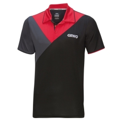 Gewo T-Shirt Toledo Microfaser zwart-rood * M