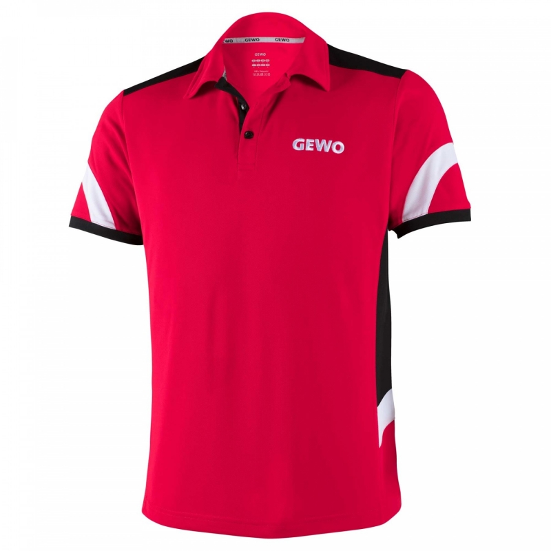 Gewo Shirt Trapani rood-zwart