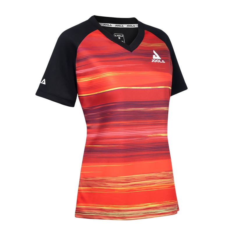 Joola Shirt Solstice Lady rood-zwart