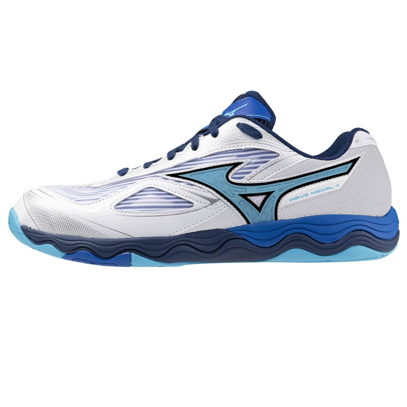 Mizuno Schoenen Wave Medal 7 wit-blauw