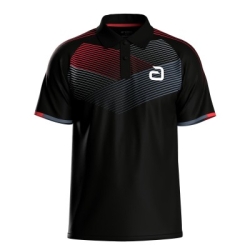 Andro Shirt Avos Polyester zwart-nenrood