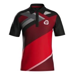 Andro Shirt Ataxa Polyester zwart-rood