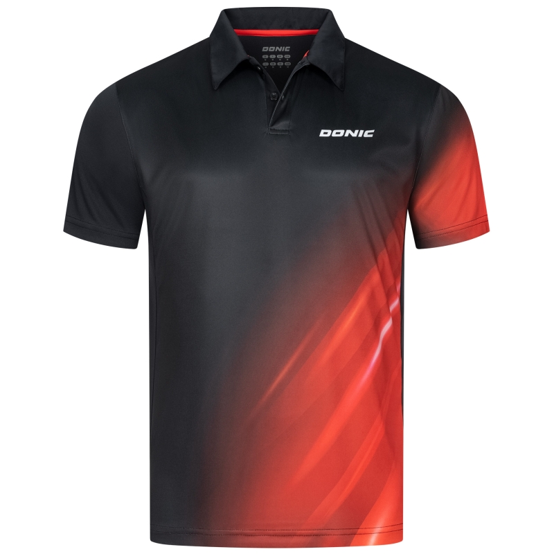 Donic Shirt Flame zwart-rood