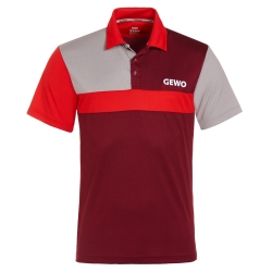 Gewo Shirt Ravenna Polyester bordeaux-grijs-rood