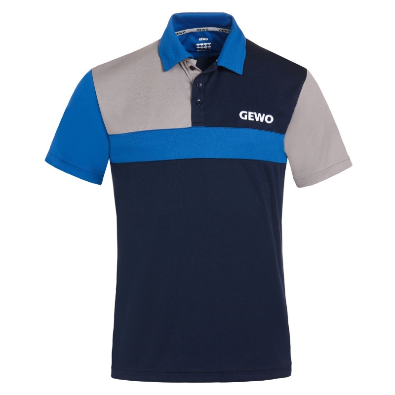 Gewo Shirt Ravenna Katoen navy-grijs-blauw