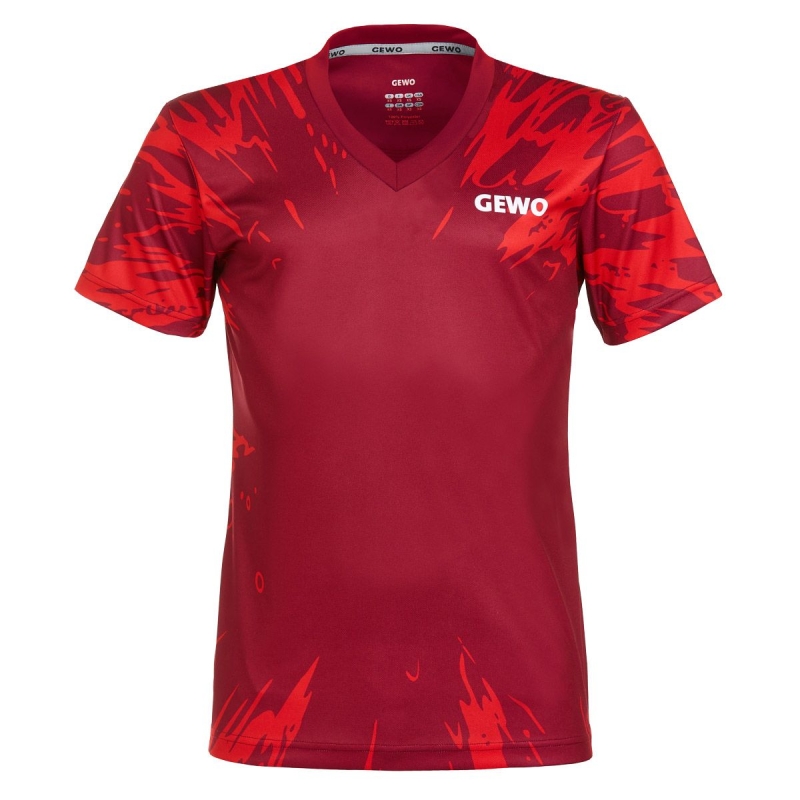 Gewo Shirt Mattia Lady bordeaux-rood