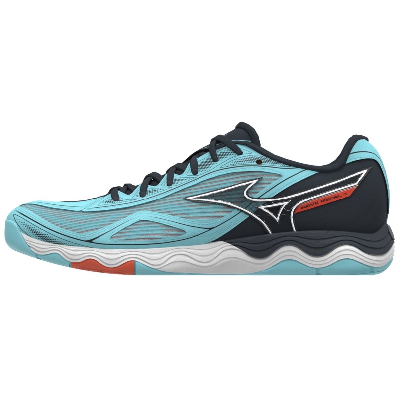 Mizuno Schoenen Wave Medal 7 turquiose-zwart