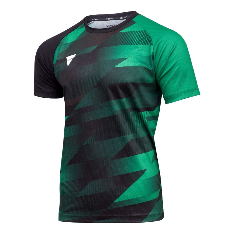 Victas V-T-Shirt 231 groen-zwart