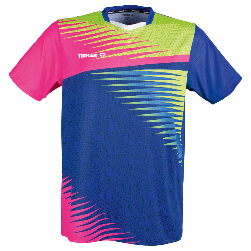 Tibhar Shirt Azur roze-geel-navy