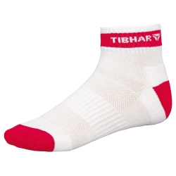 Tibhar Sokken Basic wit-rood