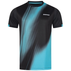 Donic T-Shirt Cream zwart-lichtblauw