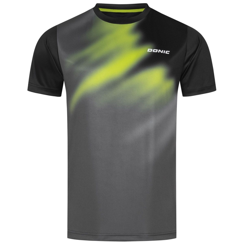 Donic T-Shirt Furious zwart-lime-grijs