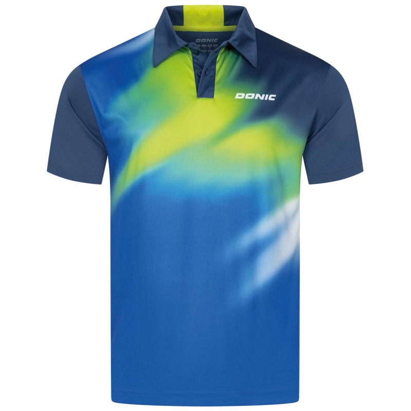 Donic Shirt Rhythm navy-lime-blauw