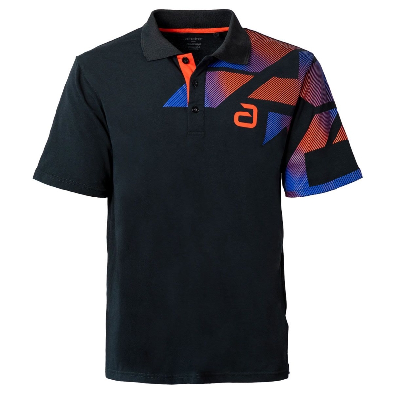 Andro Shirt Benzon Polyester zwart-rood