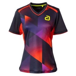 Andro Shirt Lanton Women zwart-rood