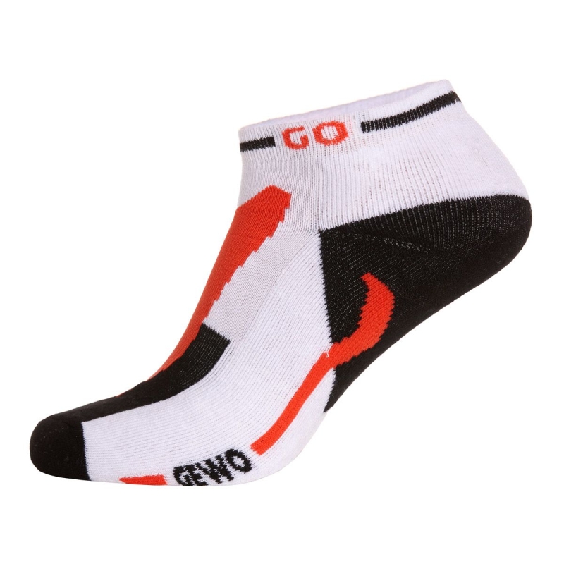 Gewo Sokken Short Flex III wit-rood