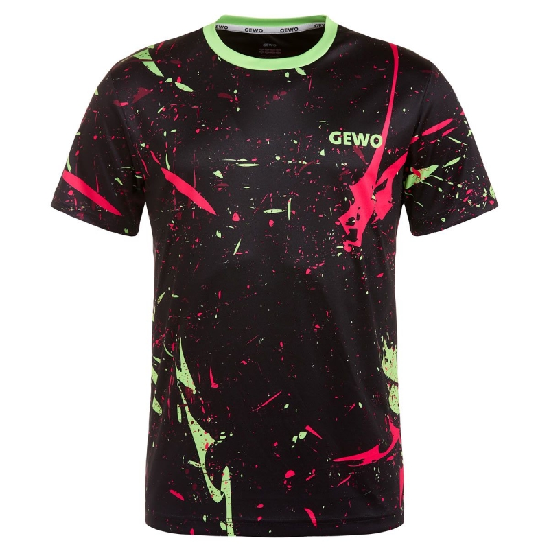 Gewo T-Shirt Tamarro II zwart-groen-roze