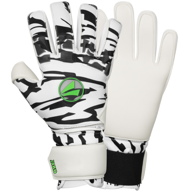 Jako Keeperhandschoen Animal WRC Protection wit-zwart-fluogroen