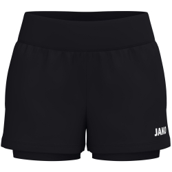 Jako 2-in-1 Short One dames zwart