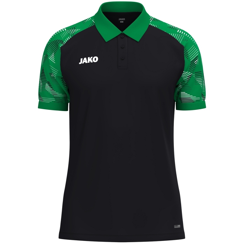 Jako Polo Sonic zwart-groen