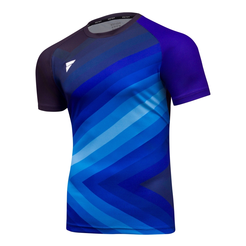 Victas V-T-Shirt 238 * zwart-blauw
