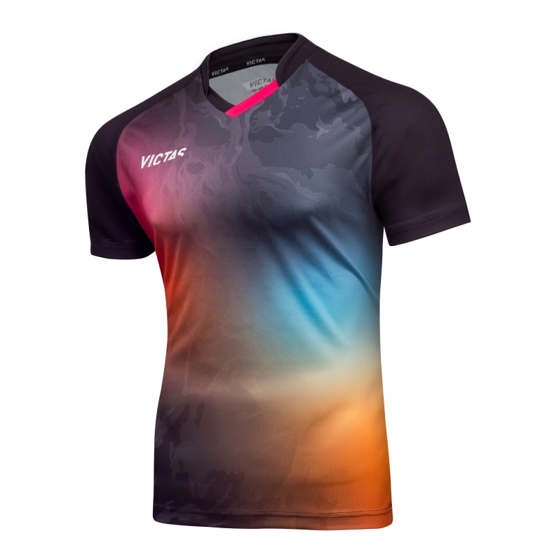Victas V-Shirt 234 * zwart-oranje-blauw-rood