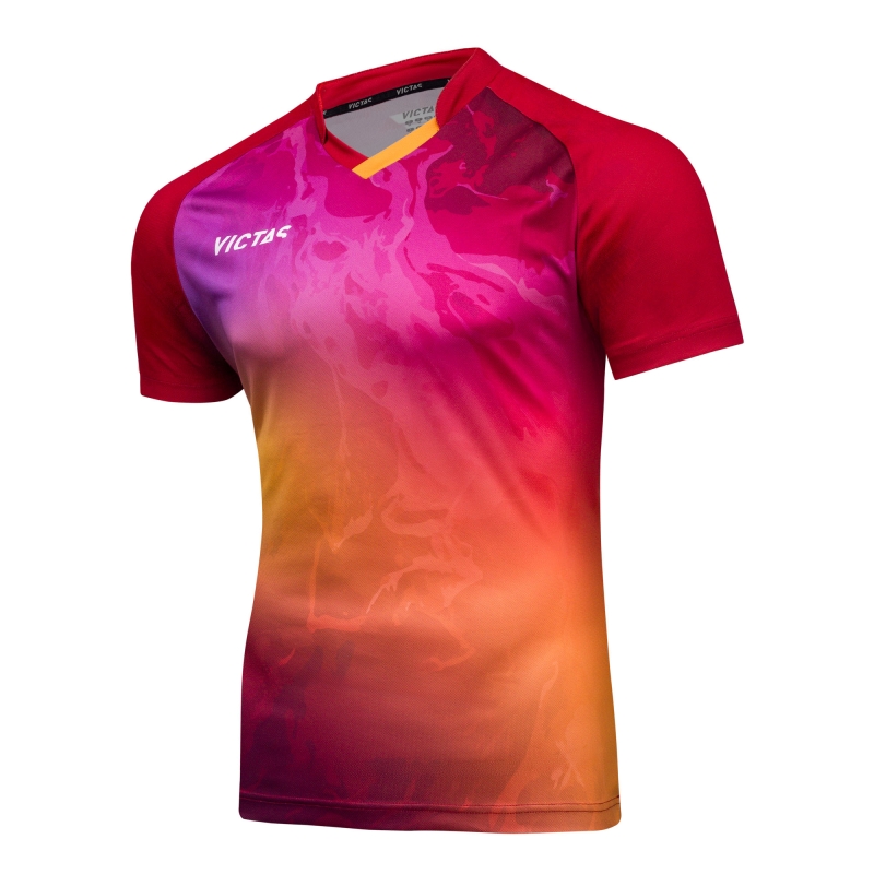 Victas V-Shirt 234 * rood-oranje-geel