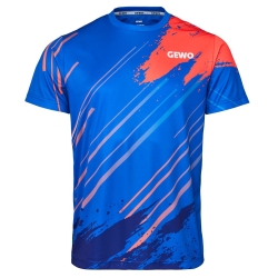 Gewo T-Shirt Santo blauw-oranje