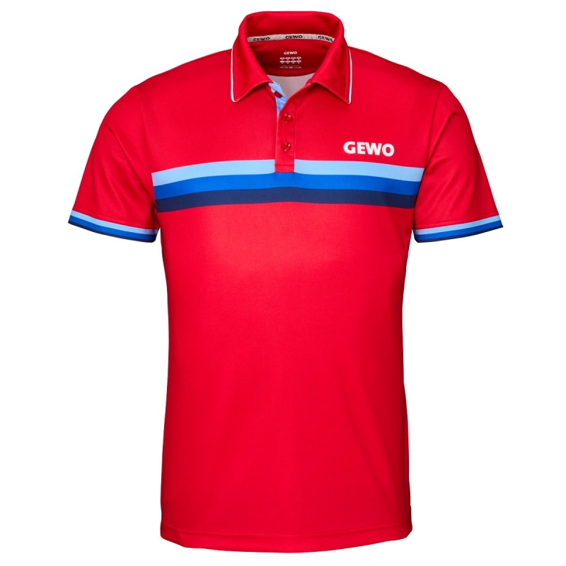 Gewo Shirt Santiago rood-blauw
