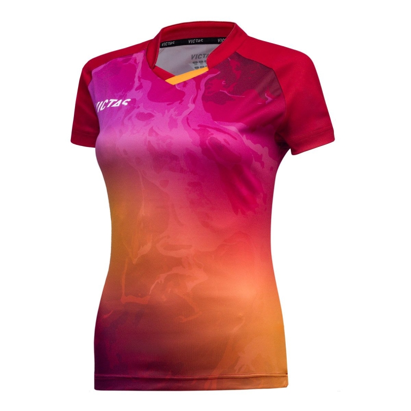 Victas V-Ladyshirt 235 rood