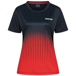 Donic Shirt Nuvon Lady zwart-rood