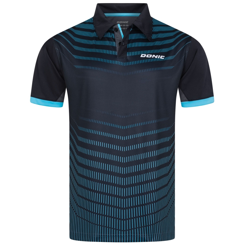 Donic Shirt Kava zwart-grijs-blauw
