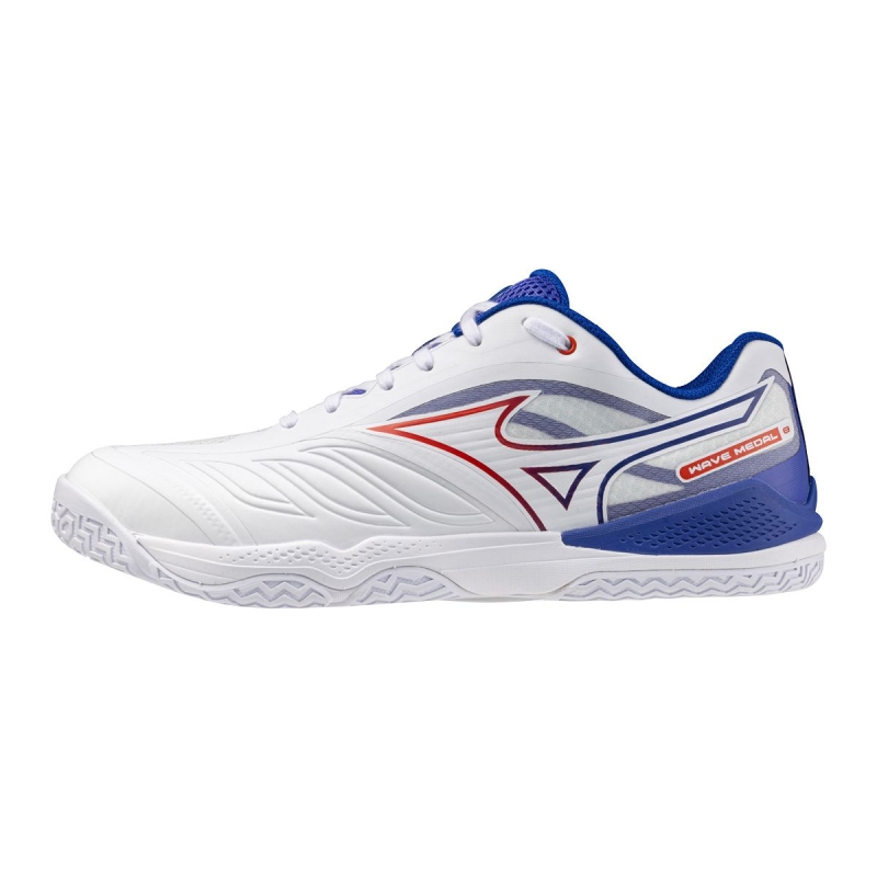 Mizuno Schoenen Wave Medal 8 wit-blauw