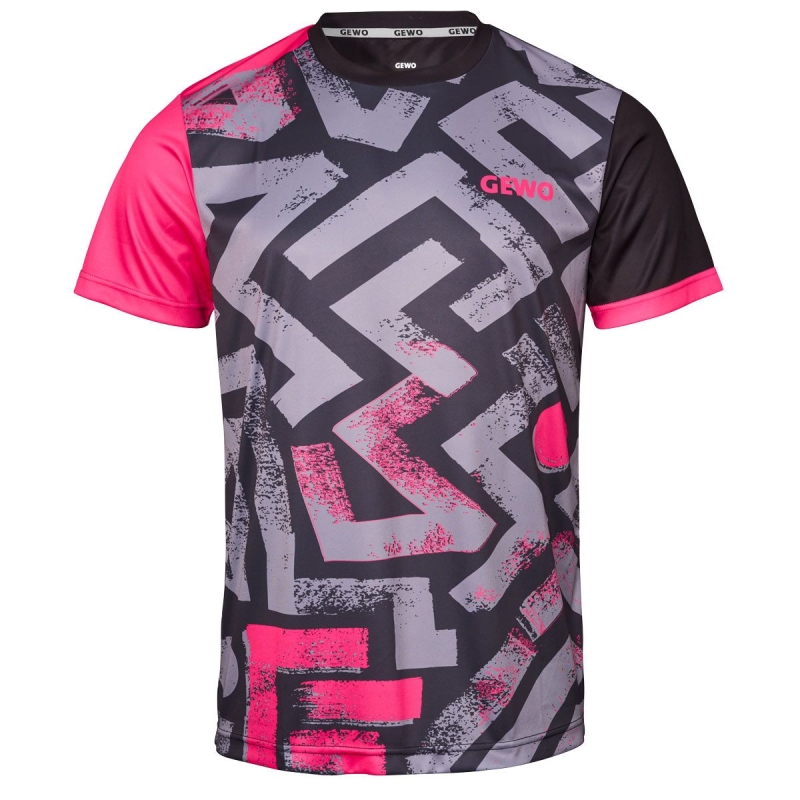 Gewo T-Shirt Louis grijs-roze