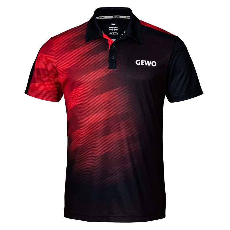 Gewo Shirt Tavira zwart-rood