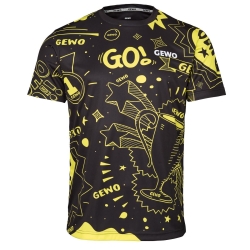 Gewo T-Shirt Graffiti zwart-geel