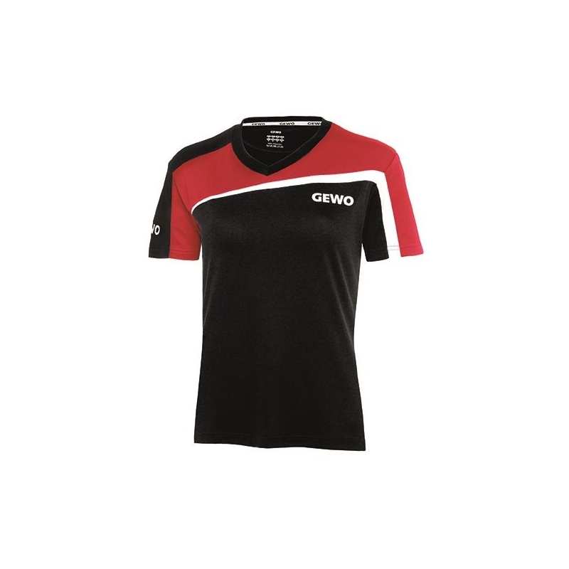 Gewo Shirt Teramo Lady S18-3 zwart-rood